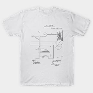 Smoke Consuming Furnace Vintage Patent Hand Drawing T-Shirt